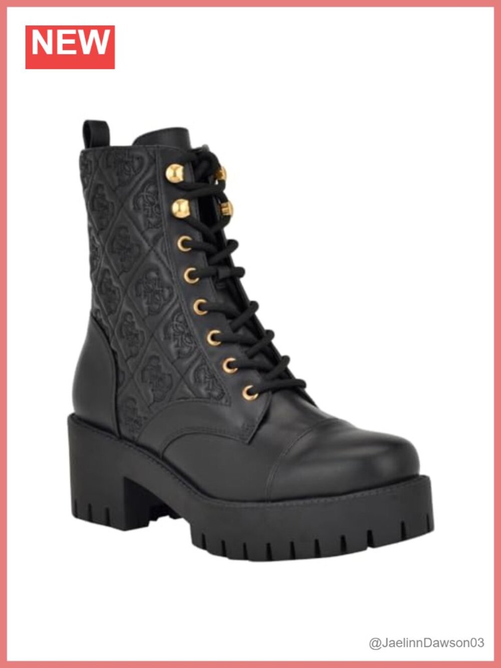 Faux Leather Women's Combat Ankle Boot Zip Closure Round Toe Block Heel